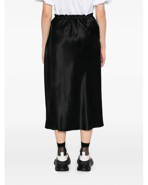 Simone Rocha ラッフル シルクスカート Black