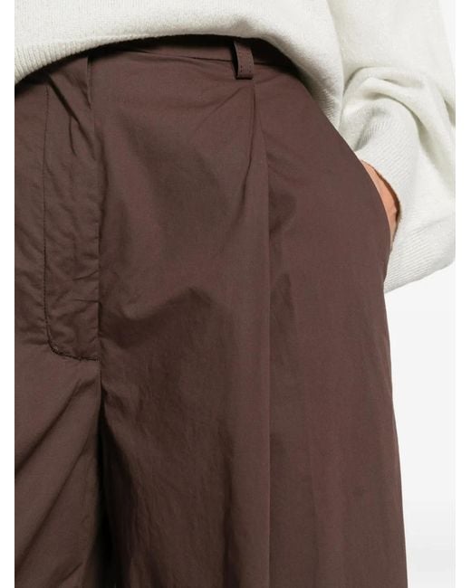 Thelatest Brown Axel Pleated Trousers