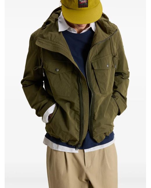 Woolrich Green Nylon Poly Hooded Jacket for men