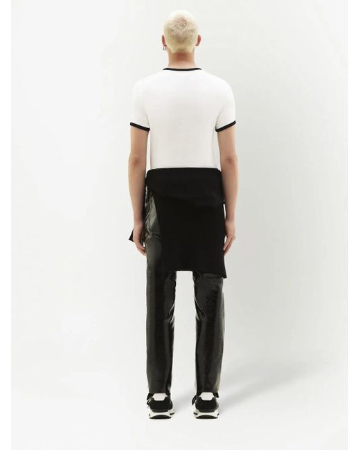 Courreges White Bumpy Contrast T-Shirt for men