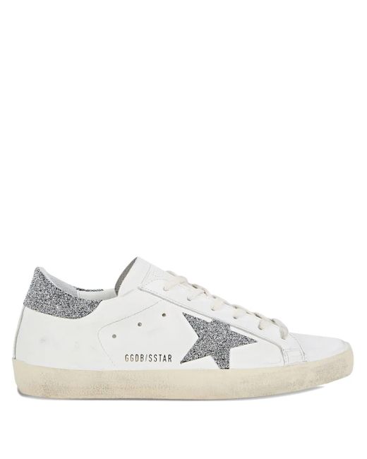 Golden Goose Deluxe Brand White Super Star Embellished Sneakers for men