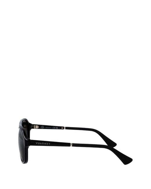 Vuarnet Black Pilot-Frame Sunglasses for men