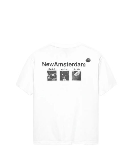 New Amsterdam White Photo-Print T-Shirt for men