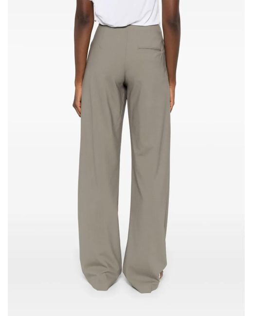 Christopher Esber Gray Pleated-Front Trousers