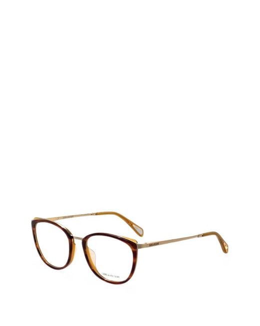 Zadig & Voltaire Brown Tortoiseshell-Effect Cat-Eye Glasses