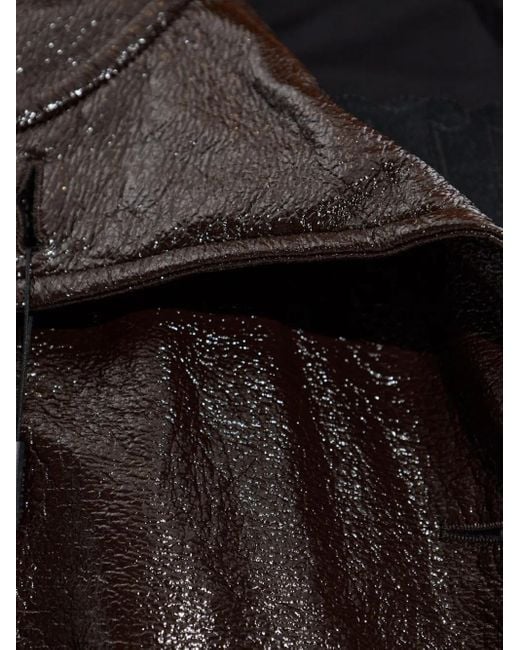 Veste Crop En Cuir Artificiel Sportmax en coloris Black
