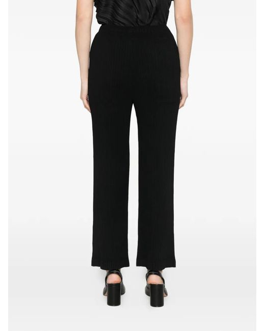Issey Miyake Black Ribbed Trousers