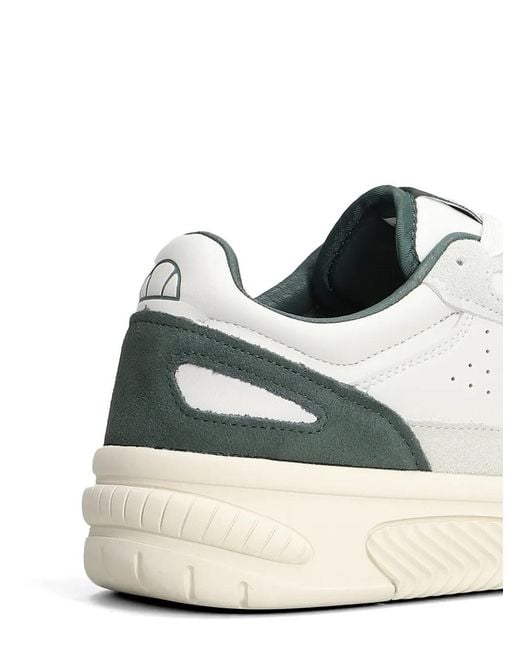 Ellesse White Panelled Perforated Sneakers for men