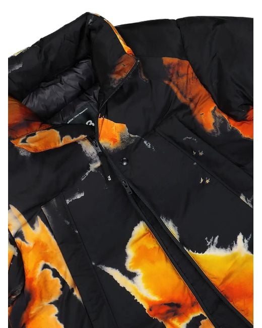 Y-3 Blue Abstract-print Puffer Jacket for men