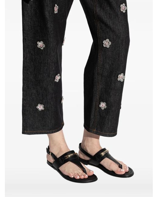 Furla White Strap Leather Sandals