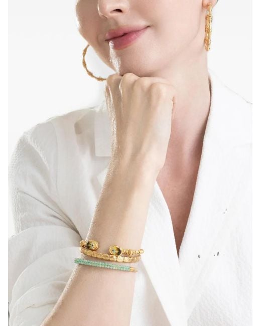 Gas Bijoux Natural Liane Hammered Shell-Shaped Bangle Bracelet