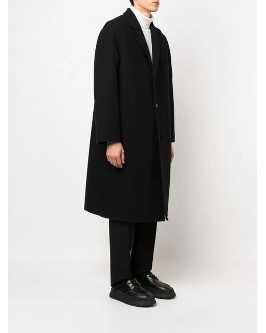 Jil Sander Black Wool Coat for men