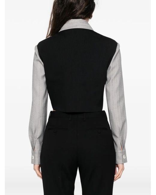 Patrizia Pepe Gray Striped Zip Jacket
