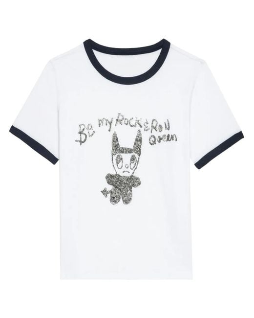 Zadig & Voltaire White Woos Devil T-Shirt