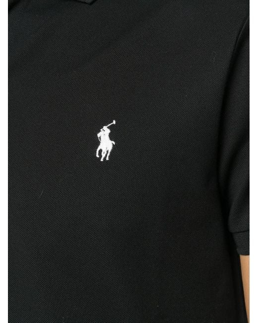 Polo Ralph Lauren Black Cotton Blend Polo Shirt for men