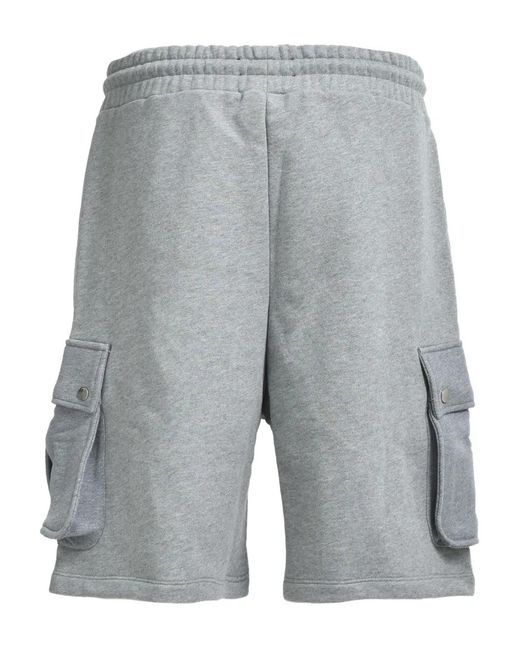 Amiri Gray Drawstring Cargo Shorts for men