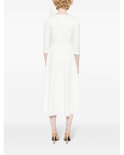 Nissa White Kleid mit Schleife