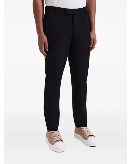 Mauvais Black Belt-Loops Trousers for men