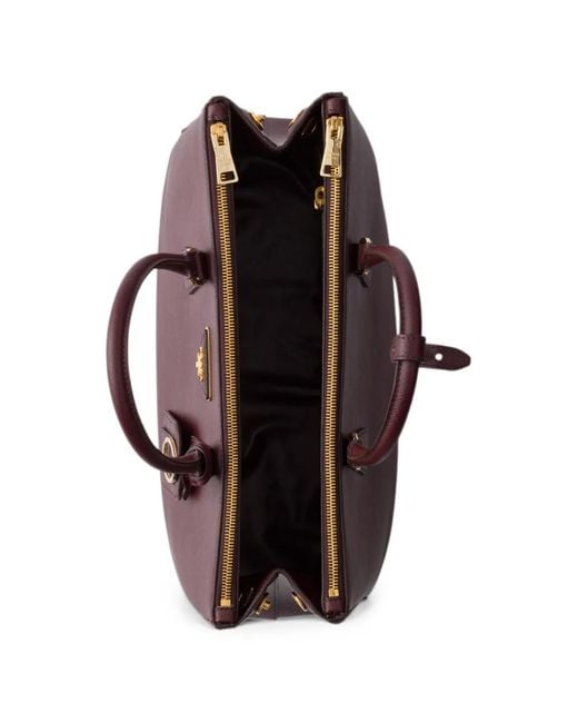 Prada Purple Galleria Large Saffiano Leather Bag