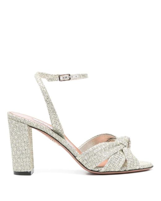 Aquazzura White 85Mm Nina Sandals