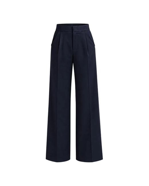 Sa Su Phi Blue Bogart Pleated Wide-Leg Trousers