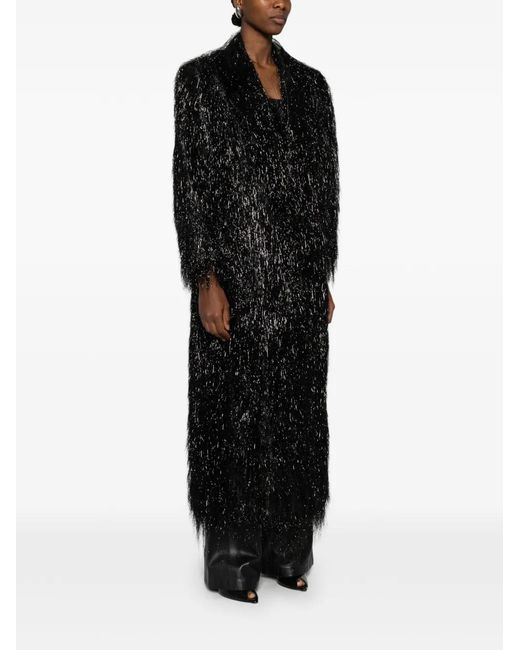 MEDEA Black Loose-Threads Coat