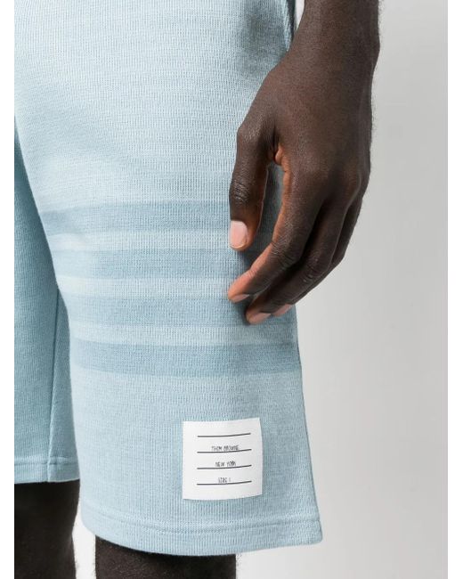 Thom Browne Blue Bar Track Shorts for men