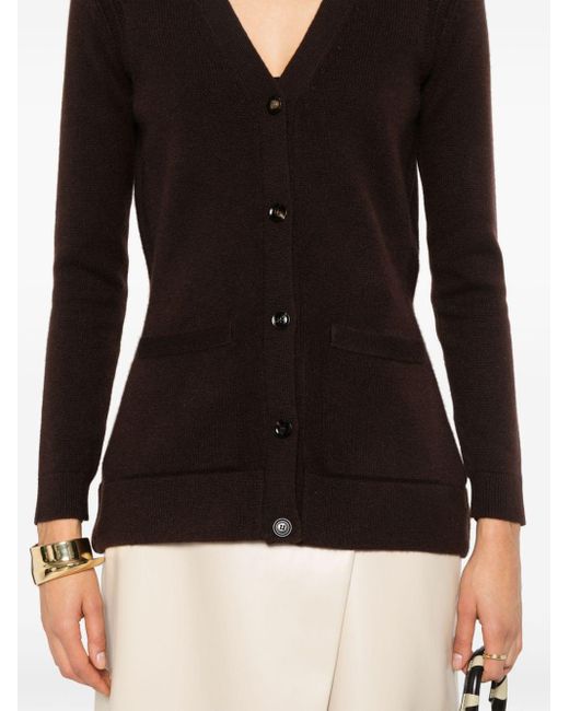 Tom Ford Black V-Neck Cashmere Cardigan