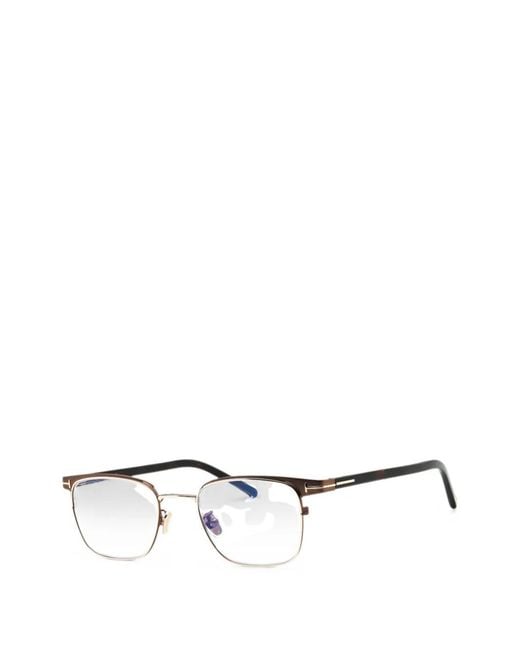 Tom Ford White Rectangle-Frame Glasses for men