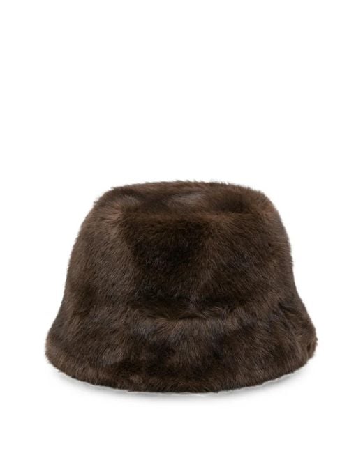 P.A.R.O.S.H. Brown Faux-Fur Bucket Hat