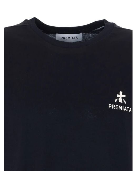 Premiata Blue Logo-Print T-Shirt for men