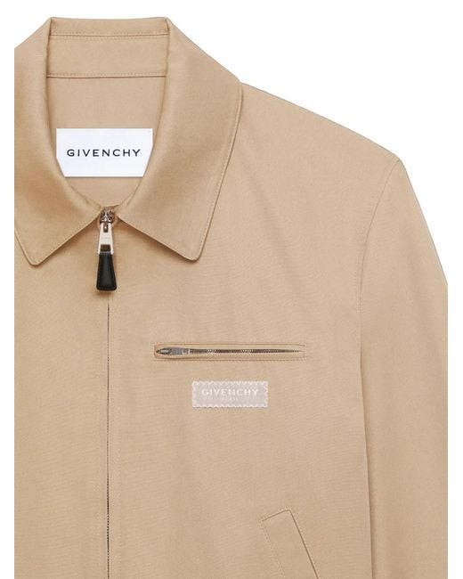 Chaqueta Harrington Con Logo Givenchy de hombre de color Natural