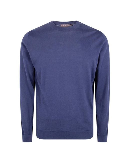 FILIPPO DE LAURENTIIS Blue Pull À Col Rond for men