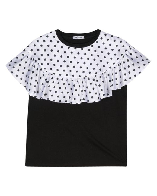 Parlor Black T-Shirt mit Polka Dots