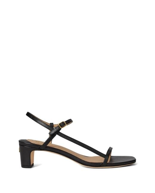 Ralph Lauren White Sandales Lainee En Cuir