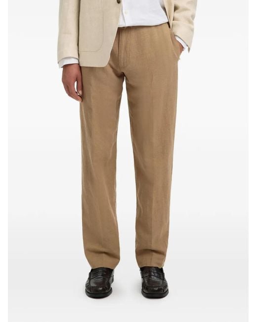 SELECTED Natural Drawstring Trousers for men