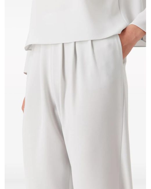Emporio Armani Gray Straight-Leg Trousers