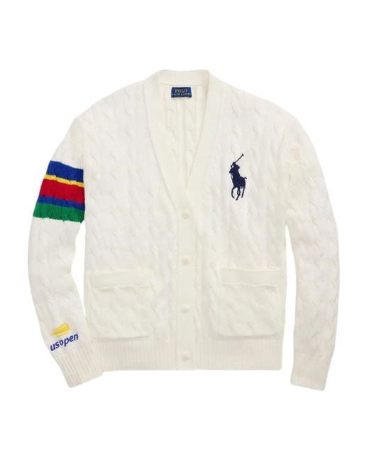 Polo Ralph Lauren Kabelgebreid Vest in het White