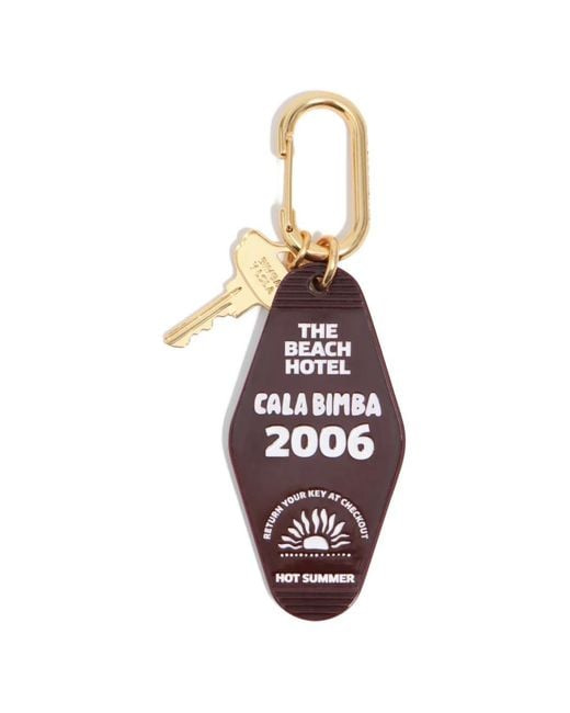 Bimba Y Lola White Hotel-Charm Carabiner Keyring