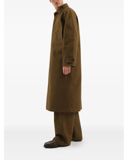 1989 STUDIO Green Button Single-Breasted Coat for men