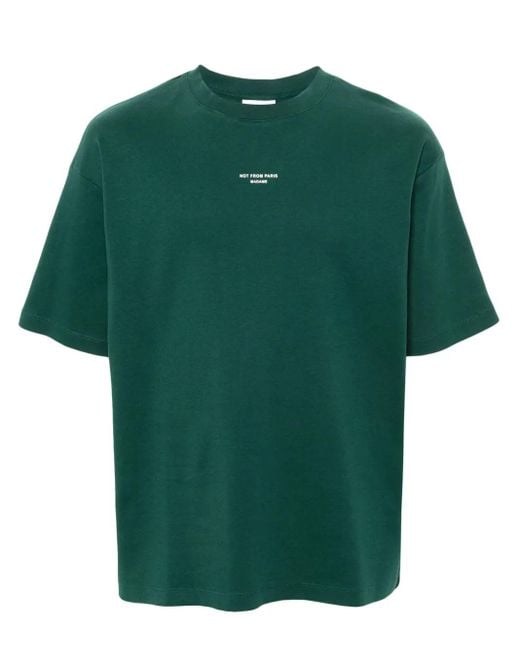Drole de Monsieur Green Le T-Shirt Slogan Classique Top for men