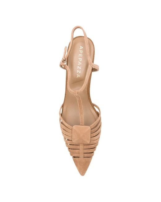 Apepazza Natural Suede Pumps