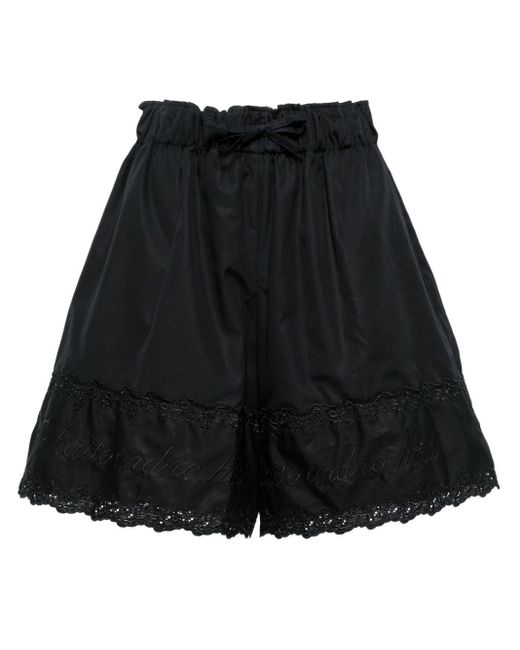 Pantalones cortos con bordado inglés Simone Rocha de color Black