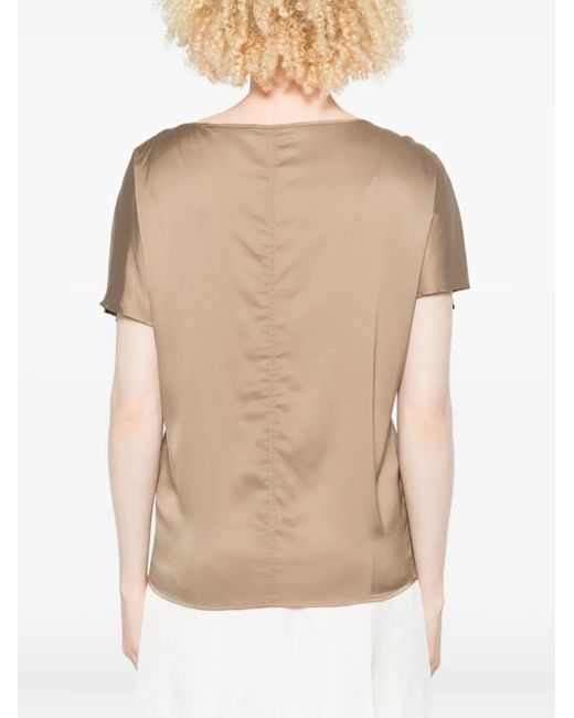Marc O' Polo Natural Boat-Neck Short-Sleeve Top