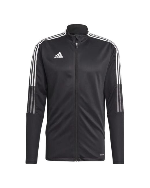 Adidas Black Three-Stripe Panel Track Jacket for men