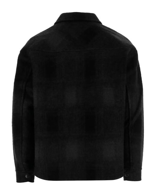 And Wander Black Flap-Pocket Zip Jacket for men