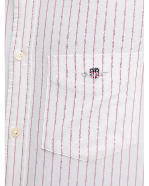 Gant White Pocket Striped Shirt for men