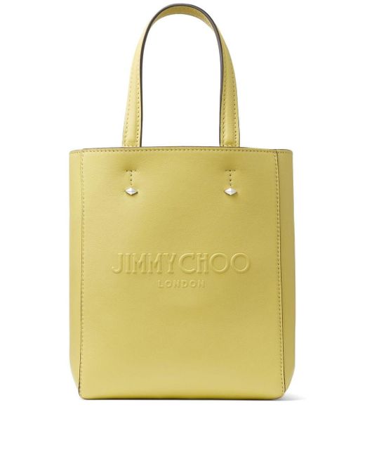 Jimmy Choo Yellow Lenny Handtasche mit Logo-Prägung