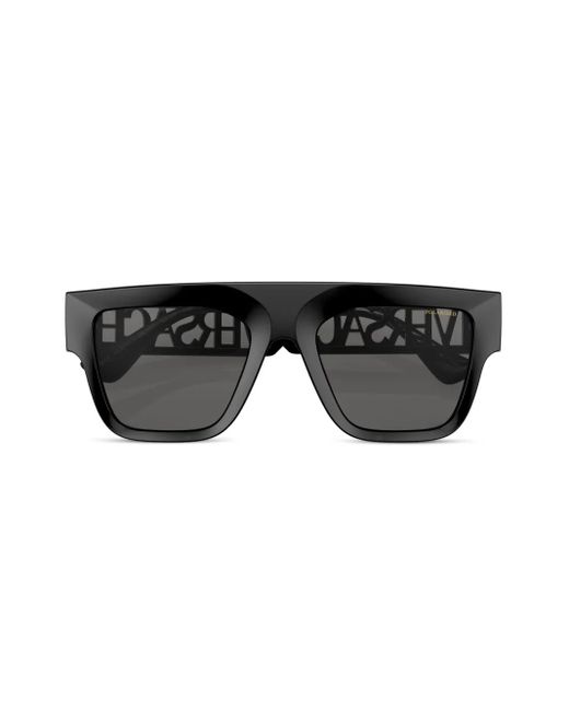 Versace Eckige Sonnenbrille Mit Logo in Black für Herren