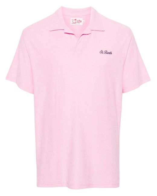 Mc2 Saint Barth Jeremy Poloshirt Van Badstof in het Pink voor heren